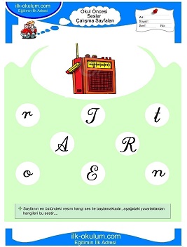 Çocuklar İçin R Sesi Çalışma Sayfaları 